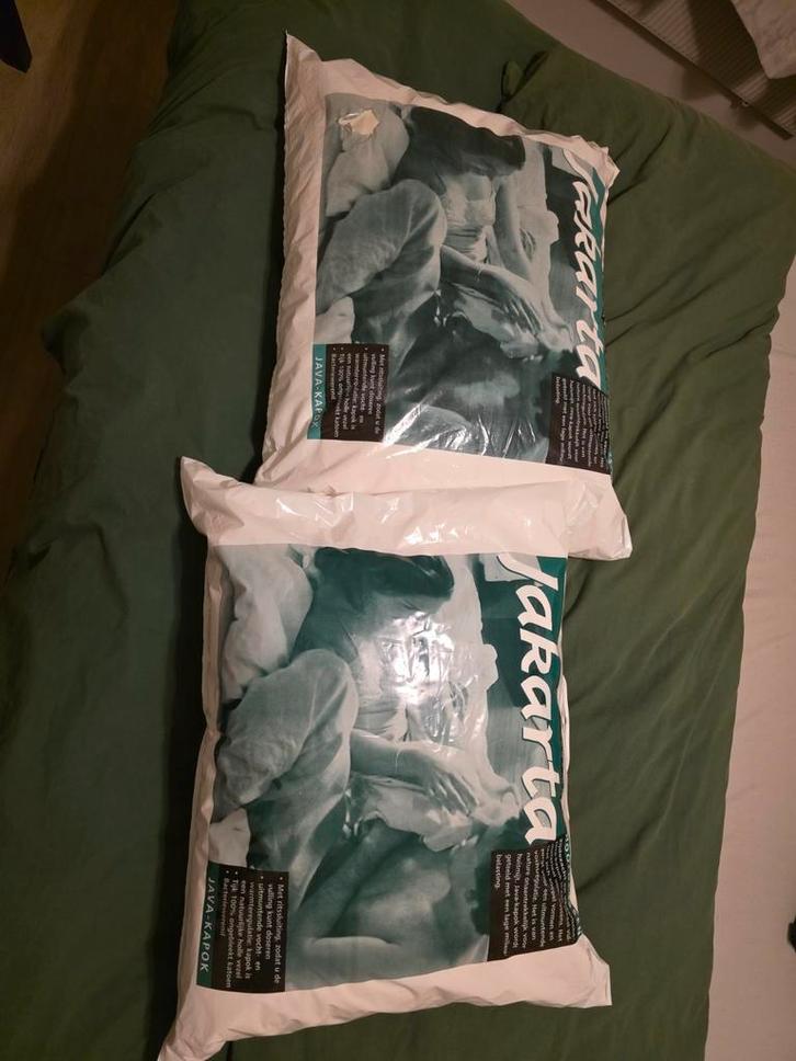 Nieuw Hoofdkussens Jakarta - Java Kapok, Huis en Inrichting, Slaapkamer | Beddengoed, Nieuw, Kussen, Eenpersoons, Wit, Ophalen of Verzenden