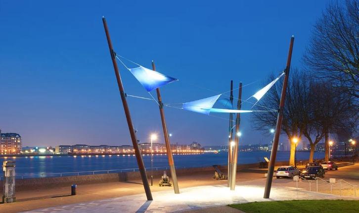 NIEUW Aubrilam verlichtingspaal 12m - incl 3 armaturen, Mast, Doe-het-zelf en Verbouw, Bouwverlichting, Nieuw, Lamp met armatuur