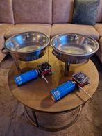 2 Ronde Hendi Chafing Dishes + Gasstellen, Ophalen of Verzenden, Gebruikt