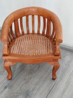 Klein Bruin Poppenstoeltje, Huis en Inrichting, Stoelen, Riet of Rotan, Gebruikt, Bruin, Vintage