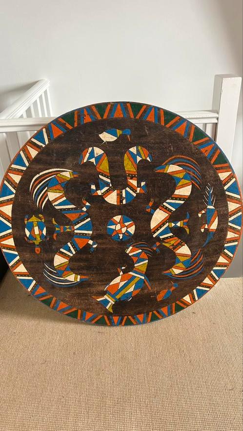 Decoratief schild uit Suriname, handgemaakt, Antiek en Kunst, Kunst | Schilderijen | Abstract, Ophalen of Verzenden