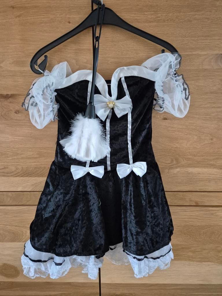 Sexy schoonmaakster/serveerster jurkje  (maat 36), Maat 38/40 (M), Carnaval, Nieuw, Ophalen of Verzenden