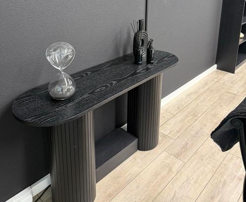 Bianca console tafel sidetabe – zwart – 130x40 cm, Huis en Inrichting, Tafels | Sidetables, Zo goed als nieuw, 25 tot 50 cm, Rechthoekig