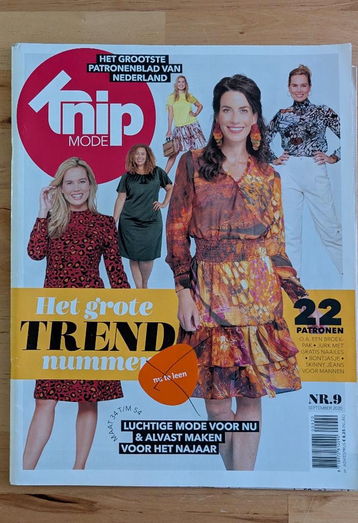 Knip mode nr 9 september 2020 jurken, broekpak, mannen, Hobby en Vrije tijd, Kledingpatronen, Gebruikt, Vrouw, Knipmode, Ophalen of Verzenden