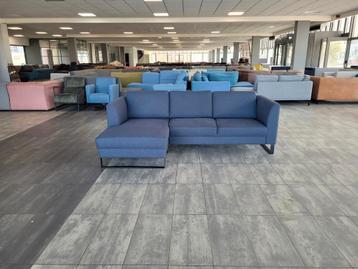 Kleine hoekbank korte lounge donkerblauw 235x145 | BEZORGEN beschikbaar voor biedingen