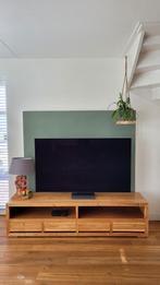 Teak houten tv meubel teakhout, Minder dan 100 cm, 25 tot 50 cm, Zo goed als nieuw, Ophalen