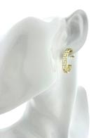 14 Karaat Gouden Oorringen Meander Versace Motief - 2.5 cm, Hangers, -, -, Ophalen of Verzenden