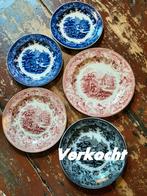 4 vroege borden Petrus Regout MONTAGNE 2 x rood en 2 x blauw, Ophalen of Verzenden