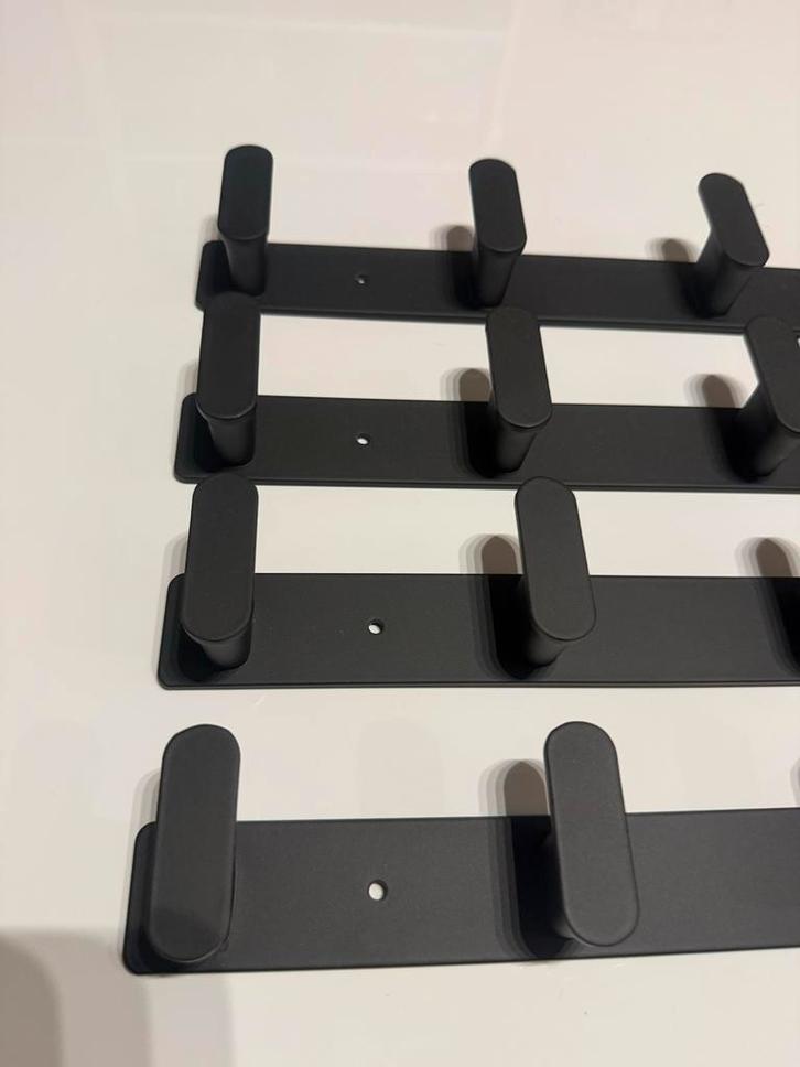 Industrieel Kapstok Staal Mat Zwart - Haaks, Huis en Inrichting, Woonaccessoires | Kapstokken, Nieuw, Wandkapstok, Minder dan 100 cm