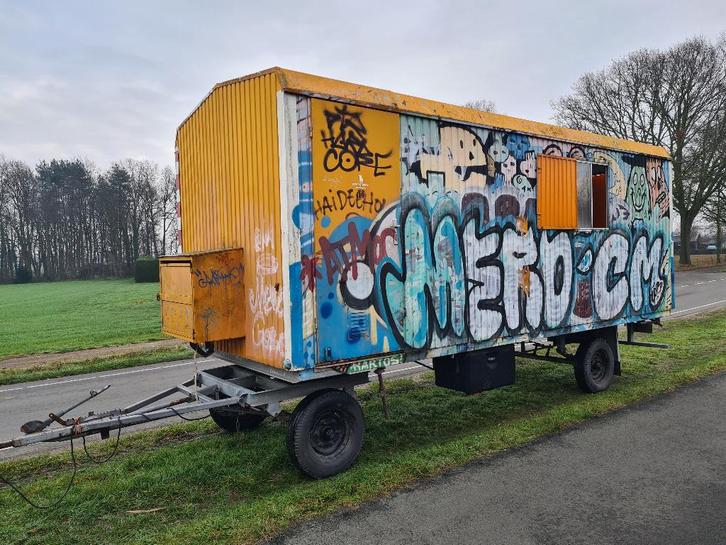 6m Warsco schaft keet, bj2004, schaftwagen pipowagen, Doe-het-zelf en Verbouw, Bouwketen en Schaftketen, Gebruikt, Ophalen