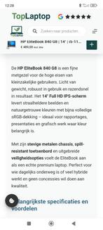 Hp elitebook 840 g8 notebook pc i5-1135g7, Computers en Software, 2 tot 3 Ghz, 14 inch, Ophalen of Verzenden, Zo goed als nieuw