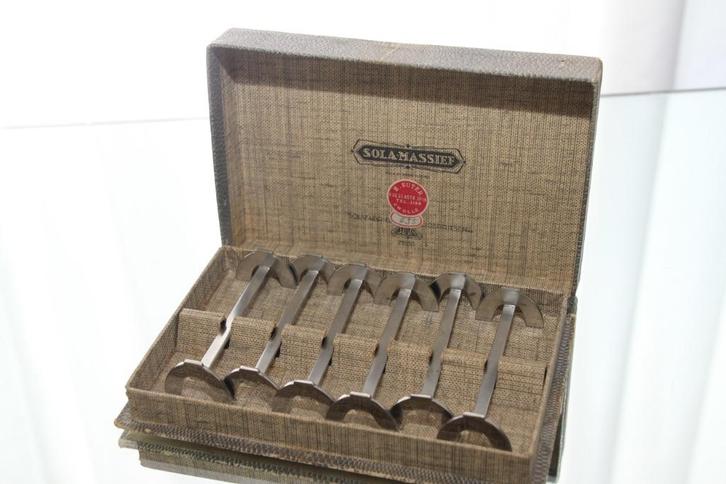 Sola Massief messenleggers, Antiek en Kunst, Antiek | Bestek, Ophalen