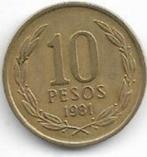 10  pesos  1981 - 82 - 84 - 86  Chili. km.  218.1, Postzegels en Munten, Munten | Amerika, Ophalen of Verzenden, Zuid-Amerika