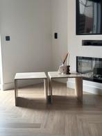 Travertin salontafel/bijzettafels/nachtkastjes, Huis en Inrichting, Tafels | Salontafels, Ophalen, Overige materialen, Travertin japandi vintage marmeren natuursteen