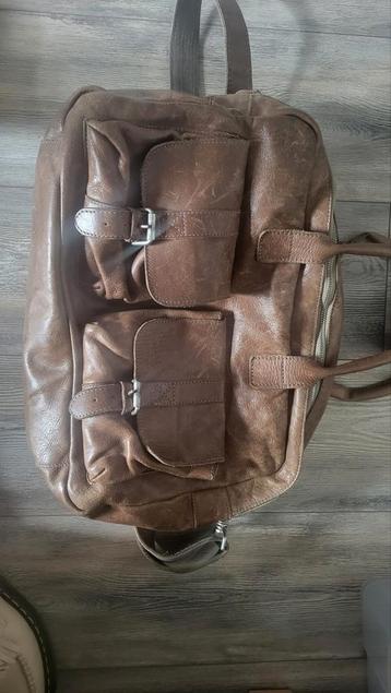 Bruin/grijs kleurige cowboysbag beschikbaar voor biedingen