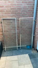 Kast deurtjes van glas met metalen freem, Ophalen, Overige materialen, Gebruikt, Minder dan 75 cm