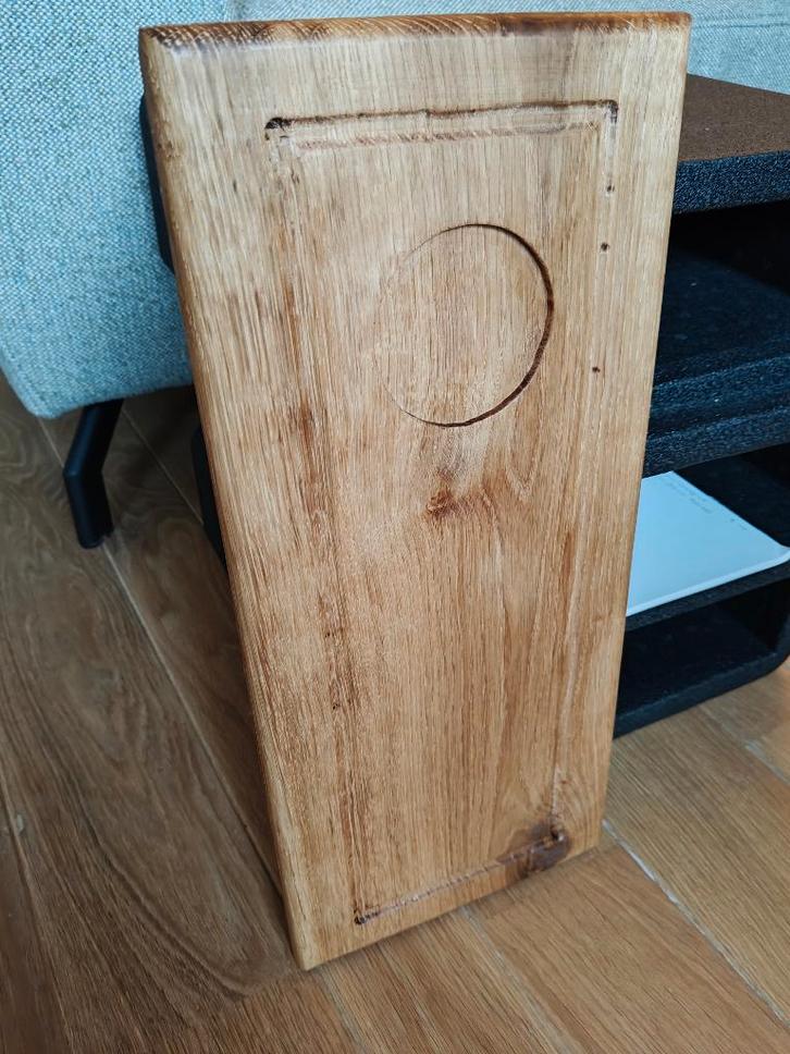 Massief eikenhouten borrelplank, Huis en Inrichting, Woonaccessoires | Dienbladen, Nieuw, Hout, Rechthoekig, Verzenden