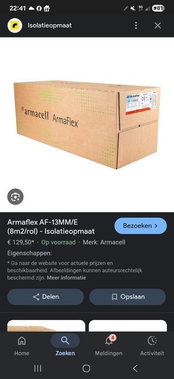 Armaflex 13mm nieuw inbdoos  beschikbaar voor biedingen