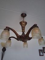 Antieke bronzen hanglamp met 5 lampen, Ophalen