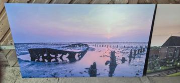 Scheepswrak Wierum - 70x120cm - Muurdecoratie  beschikbaar voor biedingen
