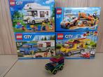 Lego City set Mobilhome/Pizza/Jeep/Busje+caravan/Auto+boot, Kinderen en Baby's, Complete set, Lego, Zo goed als nieuw, Verzenden