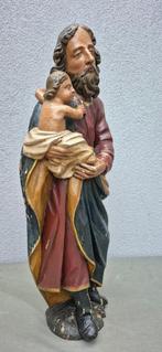 St. Jozef met kind - 60 cm - Hout 18e eeuw, Antiek en Kunst, Antiek | Religie, Ophalen of Verzenden