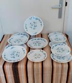 Set 6 diner + 6 ontbijt Vintage Arcopal Myosotis borden 70s, Huis en Inrichting, Keuken | Servies, Ophalen of Verzenden, Bord(en)