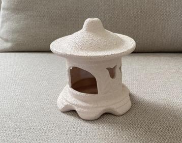 waxinelichthouder windlicht aardewerk hout metaalgaas glas beschikbaar voor biedingen