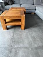 Houten Salontafel Set 60x60, Huis en Inrichting, Tafels | Salontafels, Ophalen, Gebruikt, 50 tot 100 cm, Minder dan 50 cm