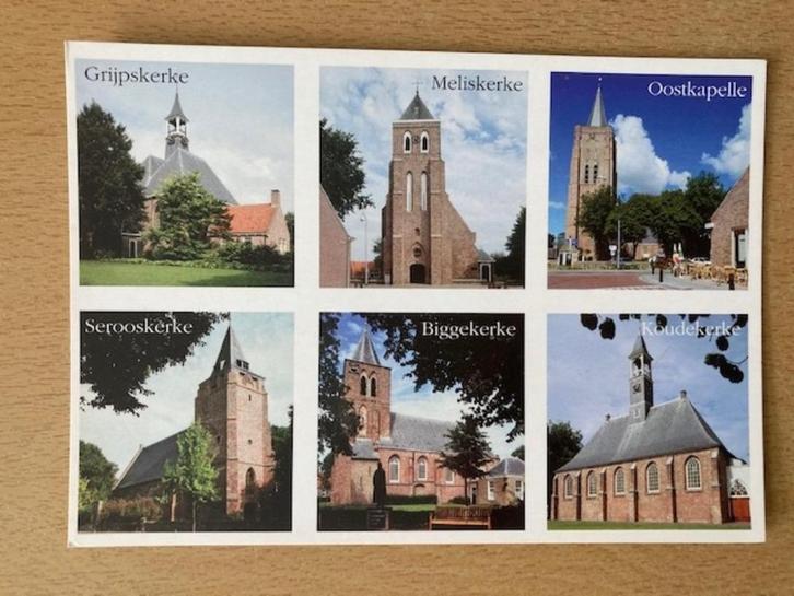 Grijpskerke, Meliskerke, Biggekerke - Kerken Zeeland, Verzamelen, Ansichtkaarten | Nederland, Ongelopen, Zeeland, 1960 tot 1980