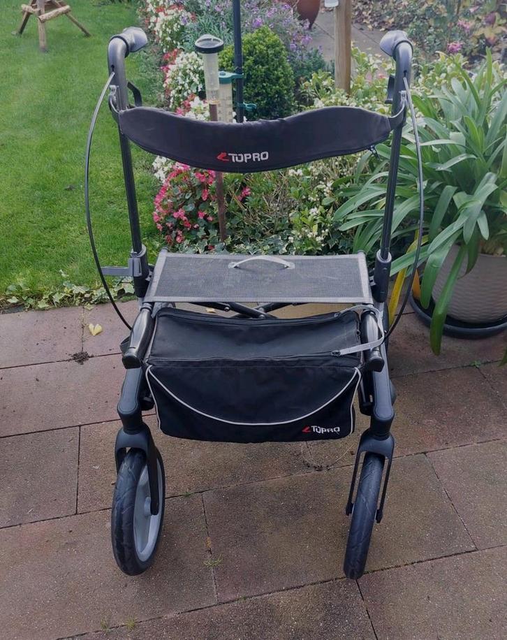 Rollator Topro Olympus maat S + boodschappentas, Diversen, Rollators, Zo goed als nieuw, Opvouwbaar, Ophalen
