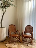 2 rotan kinderstoeltjes | vintage look, Kinderen en Baby's, Kinderstoelen, Ophalen, Gebruikt, Overige typen