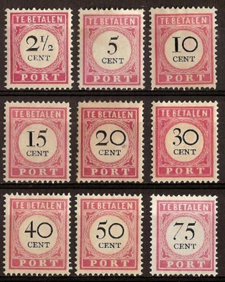 Ned-Indie Port 14/22 ongebruikt 1895-1909, Postzegels en Munten, Postzegels | Nederlands-Indië en Nieuw-Guinea, Postfris, Nederlands-Indië