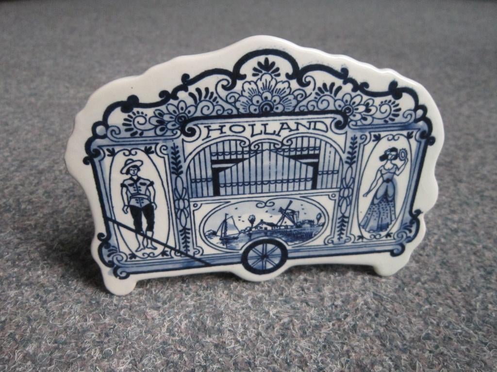 DRAAIORGEL DELFT BLAUW MUZIEKDOOS, Antiek en Kunst, Ophalen