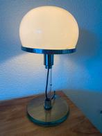 Glazen Tafellamp met ronde bol- Warm Licht, Huis en Inrichting, Lampen | Tafellampen, Ophalen of Verzenden, Gebruikt, Glas, Minder dan 50 cm