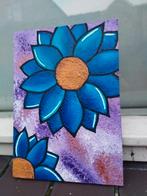 Schilderij Blauwe bloemen, Antiek en Kunst, Kunst | Schilderijen | Abstract, Ophalen of Verzenden