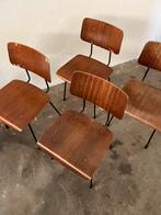 Vintage stoelen Gispen 1262 design Cordemeyer, Huis en Inrichting, Stoelen, Metaal, Vier, Ophalen