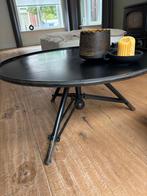 Stoere Dutchbone salontafel - Zwart - Industrieel, Ophalen, Gebruikt, Rond, 50 tot 100 cm