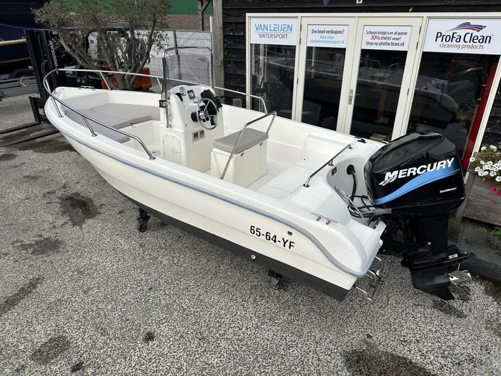 Laguna 520 Mercury 90PK OptiMax 2-Takt Zeer Snel en GAAF, Watersport en Boten, Vis- en Consoleboten, Zo goed als nieuw, 3 tot 6 meter