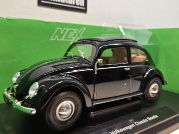Volkswagen classic Kever - Zwart - 1:18 Welly  beschikbaar voor biedingen