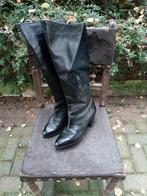 VINTAGE HOGE ZWARTE LEREN LAARZEN, Ophalen of Verzenden, Zo goed als nieuw, Zwart, Hoge laarzen