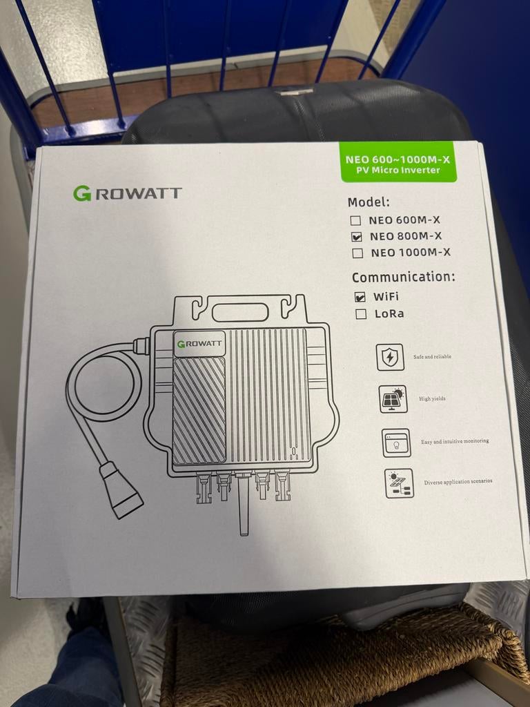 Growatt NEO 600-1000M-X PV Micro Inverter, Ophalen of Verzenden, Nieuw