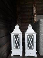 lantaarn, Wit, Zo goed als nieuw, Hout, 50 tot 75 cm
