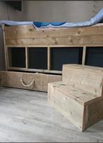 Steigerhouten halfhoogslaper, Kinderen en Baby's, Kinderkamer | Stapelbedden en Hoogslapers, Ophalen, Gebruikt