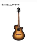 Als nieuw! Ibanez AEG50-DHH gitaar, electro akoestisch, Muziek en Instrumenten, Ophalen, Zo goed als nieuw, Western- of Steelstringgitaar