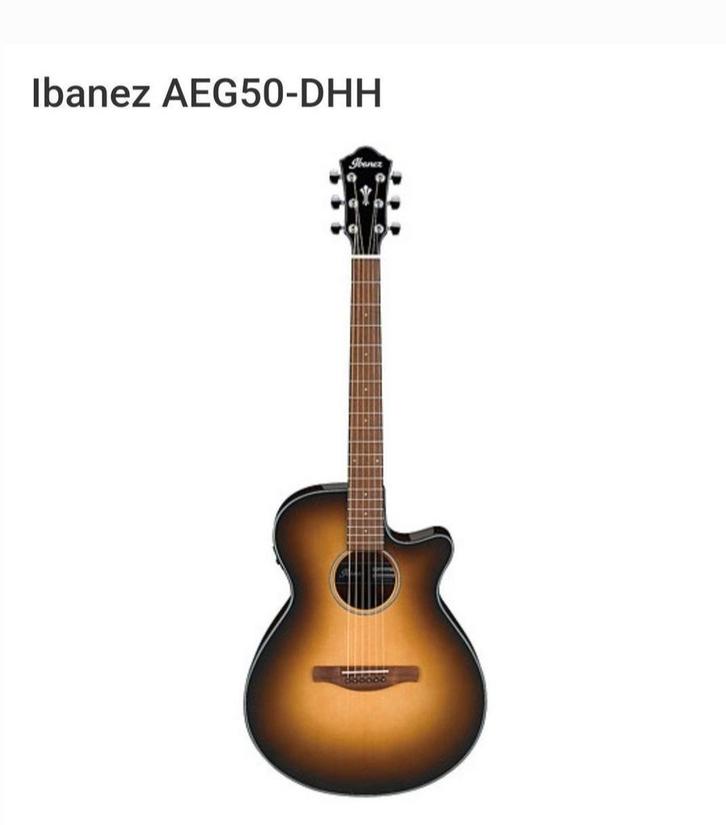 Als nieuw! Ibanez AEG50-DHH gitaar, electro akoestisch, Muziek en Instrumenten, Snaarinstrumenten | Gitaren | Akoestisch, Zo goed als nieuw