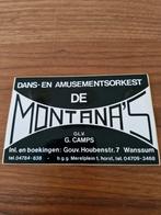1330 Vintage Sticker Montana's Dansorkest, Verzamelen, Ophalen of Verzenden, Gebruikt