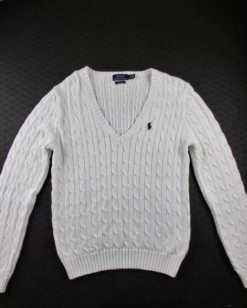 Ralph Lauren Kabeltrui – Wit – Maat XL – Klassiek & Tijdloos beschikbaar voor biedingen