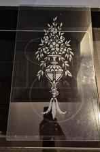 Glasplaat met Bloemenvaas Decoratie, Ophalen of Verzenden