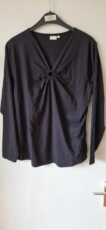 Zwart shirtje met lange mouwen van Orianza